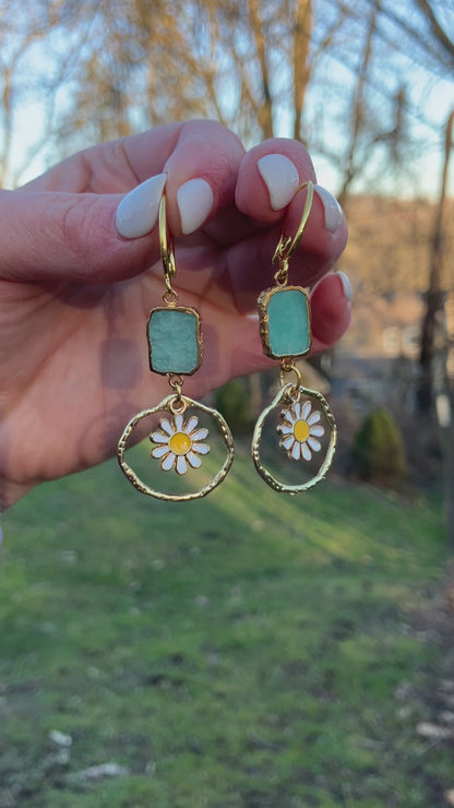 Sunny Dais-y Amazonite Earrings